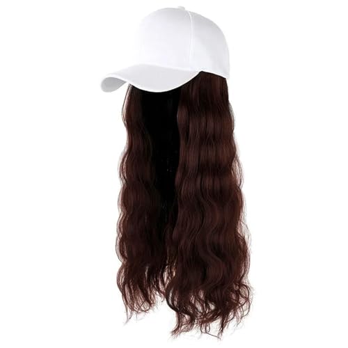 Atmungsaktive Baseballkappen Mit Lockigen Perücken Synthetischer Haarteilhut Bequeme Kopfbekleidung Für Frauen Alltags Haarstyling Hitzebeständige Synthetische Faserperücken von Asukohu
