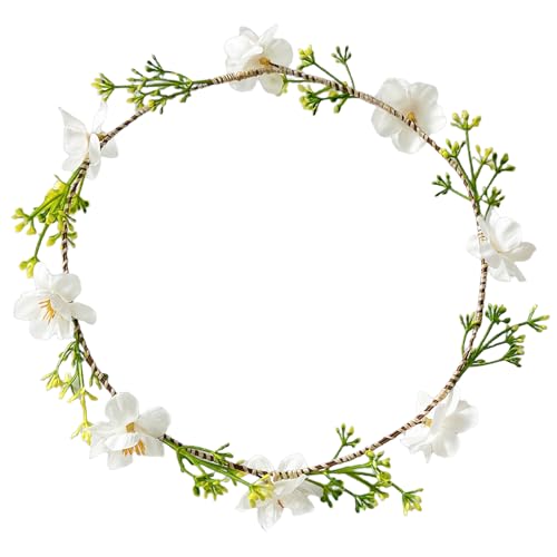 Blumenkranz, elastisches Stirnband, modischer Kopfschmuck, Haarband, Blumenkopfschmuck für Festivalpartys und Feiern von Asukohu