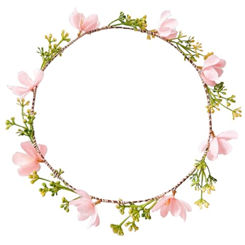 Blumenkranz, elastisches Stirnband, modischer Kopfschmuck, Haarband, Blumenkopfschmuck für Festivalpartys und Feiern von Asukohu