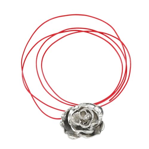 Bunte Blüten-Halskette, unregelmäßige Schlüsselbein-Ketten, Zubehör, Metall von Asukohu