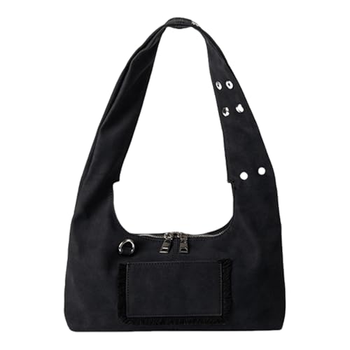 Damen Achseltasche Herbst Winter Umhängetasche Retro Styles Trend Handtasche All-Matching Achsel-Einkaufs-Dating Frauen Schulter Retro Styles Achsel Handtasche All-Matching Achsel-Handtasche, Schwarz von Asukohu