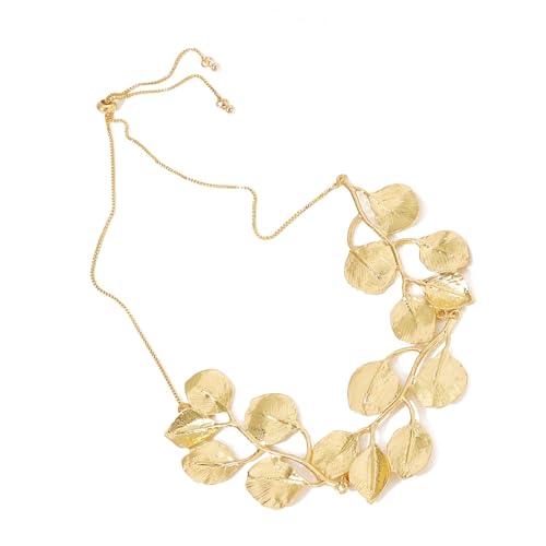 Damen Ginkgos Blatt Choker Halskette Ginkgos Blatt Muster Halskette Ohrringe Zubehör für die Verschönerung Ihrer Outfits Robust Mode, Einheitsgröße, Wie beschrieben, Wie beschrieben von Asukohu