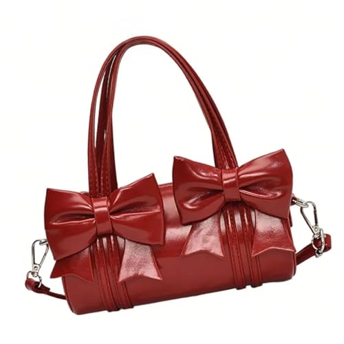 Damen-Unterarmtasche, koreanischer Stil, Umhängetasche, PU-Leder, Umhängetasche, schöne Schleifen, Kuriertasche, Zylinder, Damen, schöne Schleifen, Schultertasche, koreanischer Stil Damen-Unterarmtasche, koreanischer Stil, Umhängetasche, PU-Leder, Umhängetasche, schöne Schleifen, Kuriertasche, Zylinder, Damen, schöne Schleifen, Schultertasche, koreanischer Stil von Asukohu