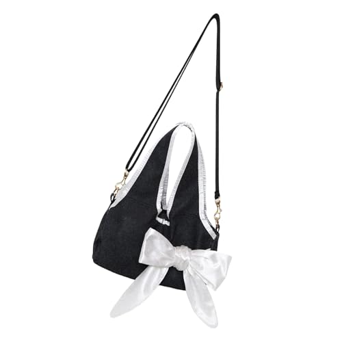Damentasche mit großem Fassungsvermögen, koreanische Stile, Crossbody-Schleifen, Top-Griff, modische Handtasche für den täglichen Gebrauch, Reisen, ästhetische Umhängetasche, Tragegriff oben von Asukohu