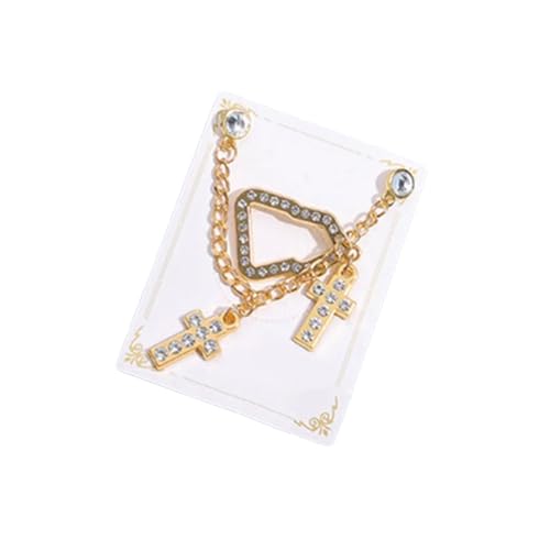 Dekorative Clip Revers Pin Handgefertigte Jacken Rucksack Abzeichen Accessoire Für Dame Detailliertes Religiöser Stillschubstonschuppchen Leichtmetallabzeichen von Asukohu