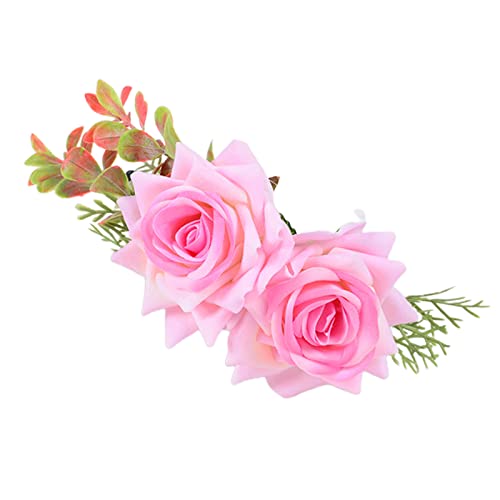 Dünnes Haarband mit Blumen-Motiv, mit Blattdekor, Haarreif, modisch, für Hochzeit, Party, Frisur, Kopfbedeckung, Hochzeitshaarschmuck für Damen, zarter Hochzeits-Haarschmuck für Brautjungfern, von Asukohu