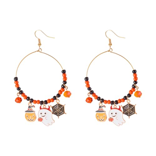 Dunkle Gotische Fledermaus Und Spinnen Hangle Ohrringe Kirsite Halloween Accessoires Ohrhänger Für Kostümfeiern Zinklegierung Perlenohrringe von Asukohu