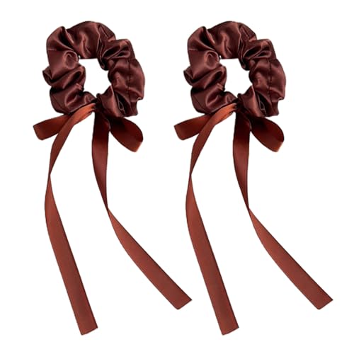 Elastische Haargummis für Damen, elastische Haarbänder, Party-Pferdeschwanz-Bänder, Haar-Accessoires, Satin-Material, für Frauen und Mädchen von Asukohu