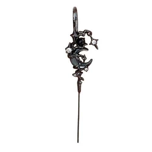 Elegante Star Und Mond Diamantohrringe Ohrnadel Diagonalen Ohrohrschstene Stilvoller Durchdringender Ohrenschmuck Für Modeliebhaber Elegante Ohrringe von Asukohu