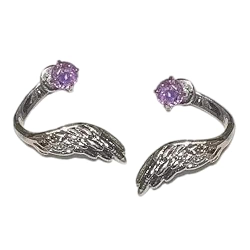 Elegante gedrehte Flügelförmige Piercing-Ohrringe, glitzernde Steine, Ohrknochen, Nägel, stilvoller Schmuck für Frauen, empfindliche Ohren, funkelnde Diamanten, Ohrringe für Frauen, Einheitsgröße, Wie von Asukohu