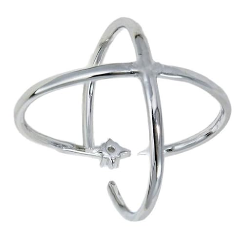 Elegante offene Ringe, modisches Accessoire für Mädchen, minimalistisch, verstellbare Designs mit stilvollen Zirkonia-Legierungsmaterialien, Stern Elegante offene Ringe, modisches Accessoire für Mädchen, minimalistisch, verstellbare Designs mit stilvollen Zirkonia-Legierungsmaterialien, Stern von Asukohu