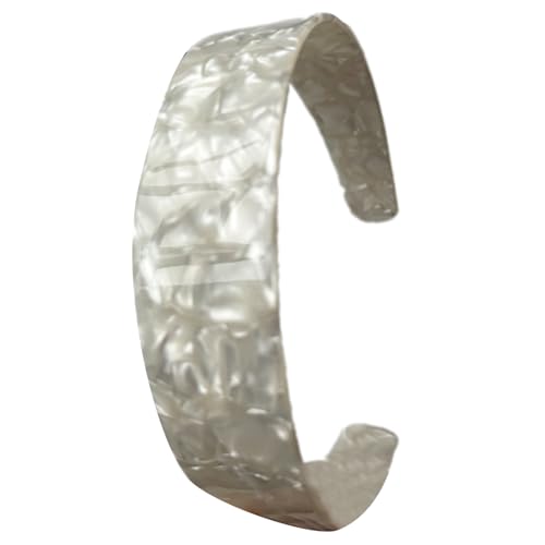 Elegantes, breites Stirnband in Leopardenmuster und Muschelweiß, Kopfbedeckung für Alltag und Abschlussball von Asukohu