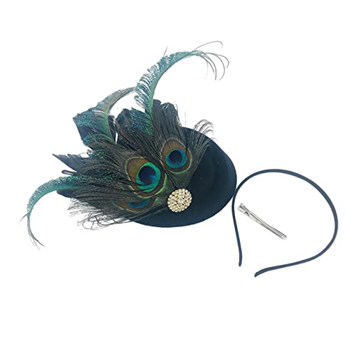 Frauen Fascinator Stirnband Tea Party Stirnband Pfauenfeder Fascinator Haarspange Pfauen Fascinator Pillbox Tea Party Stirnbänder Für Frauen von Asukohu