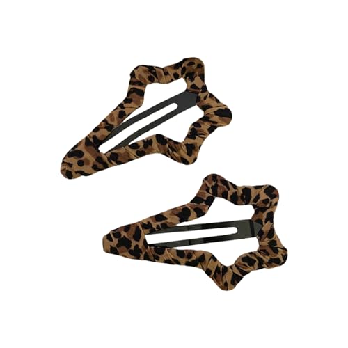 Haarspangen mit Leopardenmuster, für Damen und Jugendliche, für den täglichen Gebrauch und gesellschaftliche Veranstaltungen, zum Formen von Haaren, 2 Stück von Asukohu