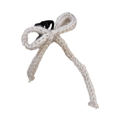 Handgefertigte gestrickte Schleifen, Haarspange, elegante Garnschleife, schöne Styles, Haarclip für den täglichen Gebrauch von Asukohu