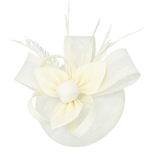 Handgefertigter Blumengitter Stirnbänder Faszinator Hat Mode Styles Kopfbedeckung Für Besondere Feierlichkeiten Braut Hochzeit Kopfbedeckung Mit Mesh von Asukohu