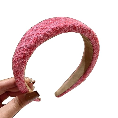 Handgefertigtes geflochtenes Haarband für Damen und Mädchen, geflochtenes Haarband für Camping, Reisen, Haarband zum Fotografieren, breite Krempe von Asukohu