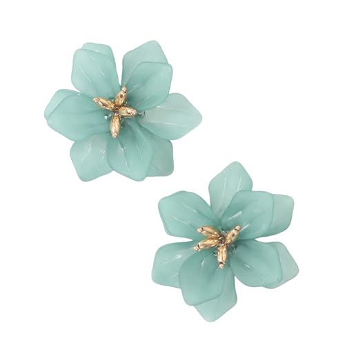 Harz-Blumen-Ohrstecker, zarte Ohrstecker, Statement-Ohrringe, Ohrschmuck, wasserdicht, für den täglichen Gebrauch, stilvoller Tropfen, Einheitsgröße, Wie beschrieben, Wie beschrieben von Asukohu