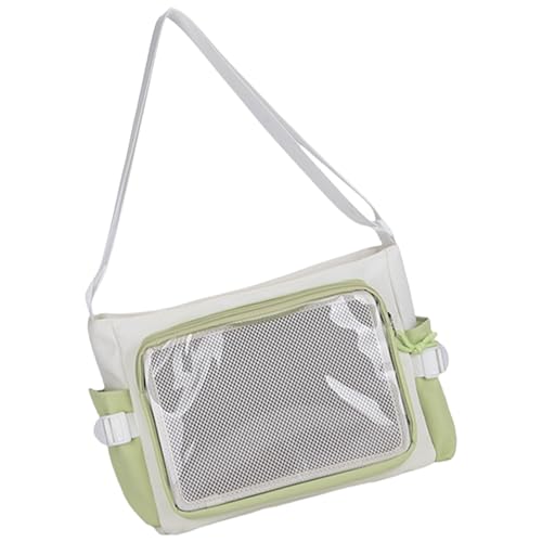 Japanische Itabag Umhängetasche, transparent, einzelne Schultertasche, stilvolle Persönlichkeit, modisches Accessoire, praktische Umhängetasche, grün, One Size Japanische Itabag Umhängetasche, transparent, einzelne Schultertasche, stilvolle Persönlichkeit, modisches Accessoire, praktische Umhängetasche, grün, One Size von Asukohu