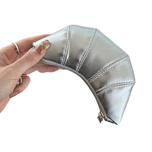Kompakter Horn- und Münzhalshalter mit verstellbarem Umhängeband, stilvoll und Geldbörse für Damen, für den täglichen Gebrauch, silber, One Size Kompakter Horn- und Münzhalshalter mit verstellbarem Umhängeband, stilvoll und Geldbörse für Damen, für den täglichen Gebrauch, silber, One Size von Asukohu