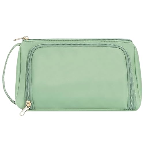 Kosmetiktasche mit großer Kapazität, Kulturbeutel, Reise-Make-up, PU-Leder, Kosmetik-Organizer, Waschen für Damen und Mädchen, Make-up, große Kapazität, Kulturbeutel für Damen, Matcha-Grün, Mass Kosmetiktasche mit großer Kapazität, Kulturbeutel, Reise-Make-up, PU-Leder, Kosmetik-Organizer, Waschen für Damen und Mädchen, Make-up, große Kapazität, Kulturbeutel für Damen, Matcha-Grün, Mass von Asukohu