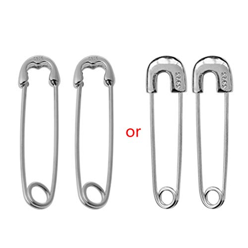 Kreativ Für Frische Nadelohrringe Silber Sicherheitsstift Ohr Piercing Ohrfadener Für Boyefri Silver Hoop Set von Asukohu