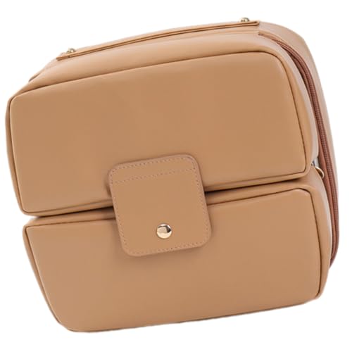 Kreative Make-up-Tasche, großes Fassungsvermögen, Reise-Kosmetik, organisiert, tragbare Kulturbeutel, Aufbewahrungstaschen für Damen, mit Reißverschluss, coffee, Mass Beauty Kreative Make-up-Tasche, großes Fassungsvermögen, Reise-Kosmetik, organisiert, tragbare Kulturbeutel, Aufbewahrungstaschen für Damen, mit Reißverschluss, coffee, Mass Beauty von Asukohu