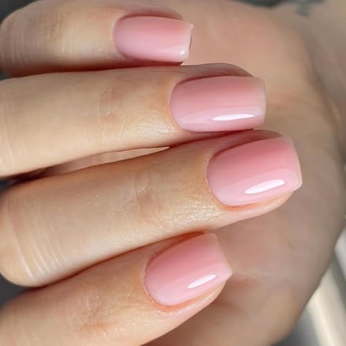 Künstliche Fingernägel, kurz, quadratisch, zum Aufkleben, für Damen und Mädchen, Acrylkleber für Damen, transparent von Asukohu