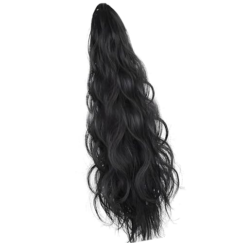 Langer Lockiger Clip In Pferdeschwanz Haarstück Locken Design Starker Grip Synthetic Faser Haarhalter Frauen Haarstyling Accessoire Synthetisches Haarstück von Asukohu