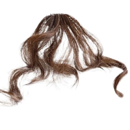 Lockiger Pony-Aufsatz für Damen, Mädchen, tägliches Tragen, Toupet, Haarverlängerung, Toupet zum Abdecken von weißem Verlust, tägliches Tragen, Perücken mit Pony, für schwarze Frauen von Asukohu
