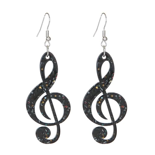 Mode Cartoon Acrylmusik Note Dangle Ohrringe Trendy Ohrstift von Asukohu