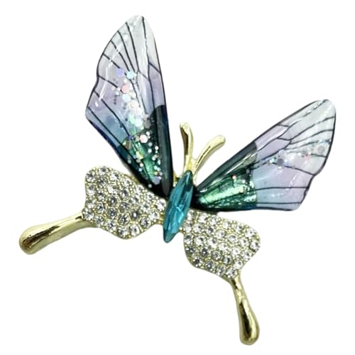 Mode Strasssteine Butterfly Pin Handverkehr Legierung Schmuck Geschenke Für Frauen Feste Anlässe Abend Kleidung Elegante Schmetterlingszubehör Acessoires von Asukohu