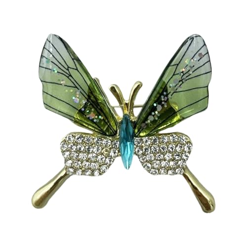 Mode Strasssteine Butterfly Pin Handverkehr Legierung Schmuck Geschenke Für Frauen Feste Anlässe Abend Kleidung Elegante Schmetterlingszubehör Acessoires von Asukohu
