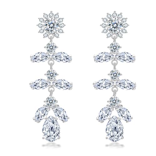 Moderne Stollen Ohrringe Mit Kubischen Zirkonia Detail Party Statement Kupferstruktur Für Einen Raffinierten Look Komfortable Tägliche Verschleiß von Asukohu
