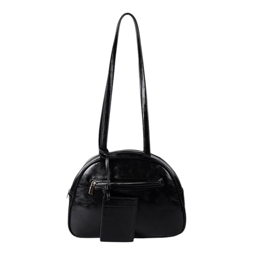 Modische koreanische Stile, glänzendes PU-Leder, Satteltasche für den täglichen Gebrauch und besondere Anlässe, kleine Schultertasche, Geldbörse, modische Unterarm-Tragetasche, Schwarz , One Size Modische koreanische Stile, glänzendes PU-Leder, Satteltasche für den täglichen Gebrauch und besondere Anlässe, kleine Schultertasche, Geldbörse, modische Unterarm-Tragetasche, Schwarz , One Size von Asukohu