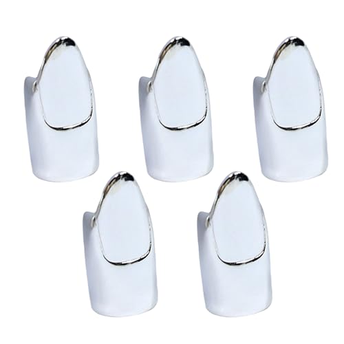 Multifunktions-Nagelringe, einfach zu tragen, Maniküre, Schmuck, Fingerspitzenringe für Themenpartys und Nachtclubs, Metall-Nagelschutz-Set, 5 Stück, A, Wie beschrieben, Wie beschrieben von Asukohu