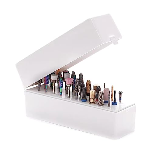 Nagelbohrer Organizer Nagelständer Maniküre Werkzeug 30/48 Löcher Aufbewahrungsbox Für Nagelkunstbohrer Schleiflackkopf Bithalter Nägel Schleifen von Asukohu