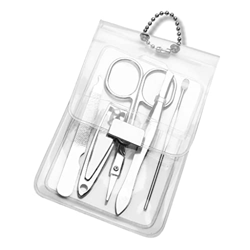 Nagelpflege-Schneider, transparent, Maniküre-Tasche, Maniküre-Pediküre-Set, Nagelschneider für Nagelspitzen, Nagelpflegeset für Frauen, Reisen, 5 Stück von Asukohu