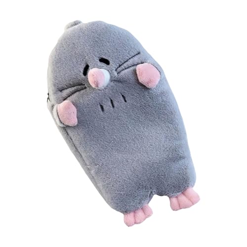 Niedliches Tier-Federmäppchen, Plüsch-Federmäppchen, Cartoon-Maulwurf-Federmäppchen, Stiftetasche, großes Fassungsvermögen, Stift-Organizer, Make-up-Tasche, schöne Stifttasche von Asukohu