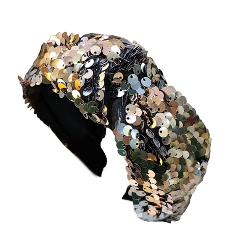 Pailletten Knoten Stirnband Für Weibliche Französische Stilhaarhoop Turban Stirnband Hohe Schädelhaarband Für Weihnachtsferien Pailletten Knoten Stirnband Für Weibliche Französische Stilhaarhoop Turban Stirnband Hohe Schädelhaarband Für Weihnachtsferien von Asukohu