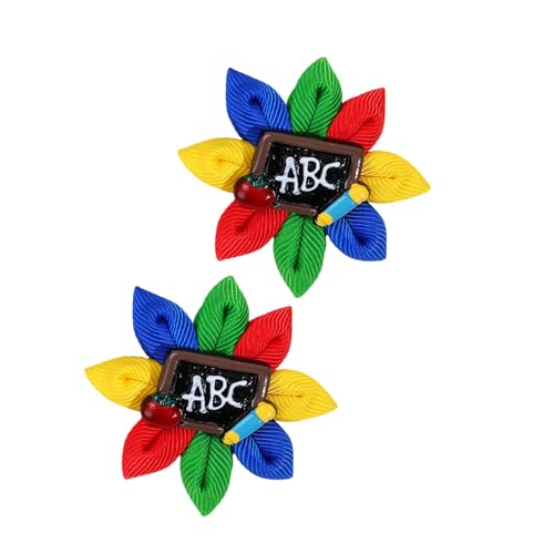 Regenbogen-Haarspange, bunt, gewebtes Band, Haar-Accessoires für Frauen und Mädchen, ideal für Schulanfangspartys von Asukohu