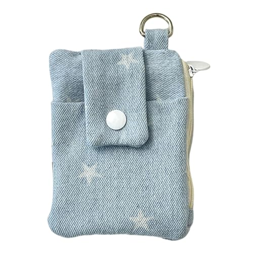 Star Change Geldbörse Geldtasche Münzgeldbörse Kartenaufbewahrungskoffer Kleingeld Schleifen Geldbörsen Tasche Stern Münzschleifen Geldbörsen Kartenaufbewahrungsetui Geld für Frauen, Hellblaue Sterne von Asukohu