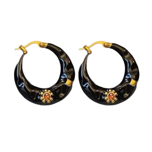 Stilvolle, bunte Kreolen, leicht und bequem, Ohrschnallen, einzigartiges Mode-Accessoire für Damen und Mädchen, trendiger Partyschmuck, Einheitsgröße, Wie beschrieben, Wie beschrieben von Asukohu