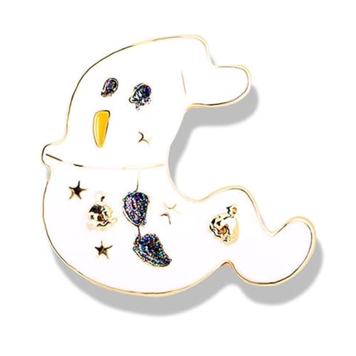 Stilvolle Halloween-Themen-Specter-Abzeichen, modisches Halloween-Abzeichen, Besen, Kürbis, Brosche für Jugendliche, Accessoires, Geschenk, Einheitsgröße, Wie beschrieben von Asukohu