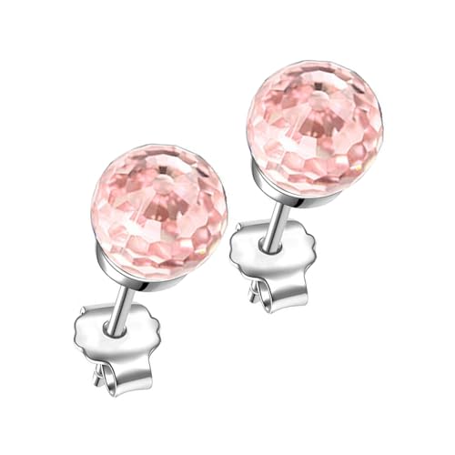 Stilvolle Kristallkugel-Ohrringe, Regenbogen-Zirkonia, Ohrstecker für trendige Frauen, einzigartiger, modischer Statement-Schmuck, handgefertigt, Multicolour, Wie beschrieben, Wie beschrieben von Asukohu