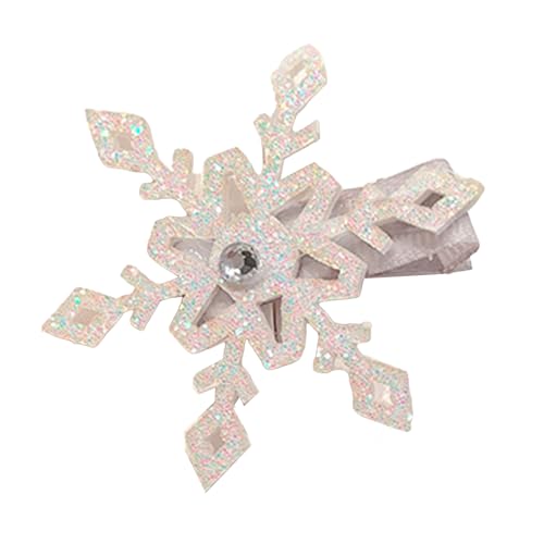 Stilvolle Schneeflocken-Haarspangen, süße Haarnadel, Weihnachten, glitzernde Haarspange, Weihnachten für Frauen und Mädchen von Asukohu