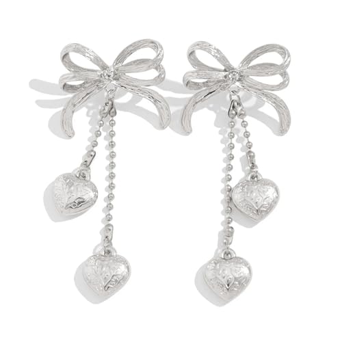 Stilvoller Bogenknoten Dangle Ohrringe Mit Zarten Fransenbögen Ohrzubehör Schmuck Für Partys Hochzeit von Asukohu