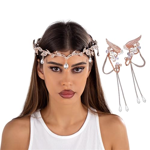 Strass-Haarband und Clip-Set für den täglichen Gebrauch, Schmuck, modisches Haarteil für süße Styling-Enthusiasten und Modeliebhaber von Asukohu