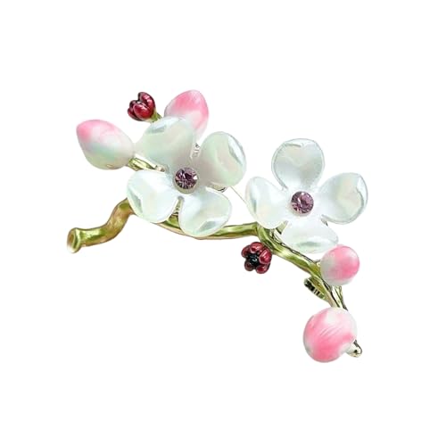 Strasssteine Pflaumen Brosche Antike Floralförmige Reversnadel Vielseitige Schals Accessoire Für Frauen Modegeschenk Elegante Rosenbrosche Für Formelle Kleidung von Asukohu