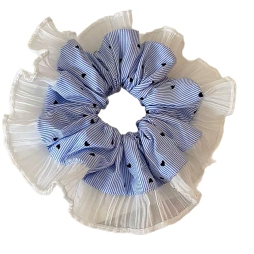 Streifen Herzmuster Haarbindungen Modische Elastik Haarbindungen Für Verschiedene Altersgruppen Und Anlass von Asukohu